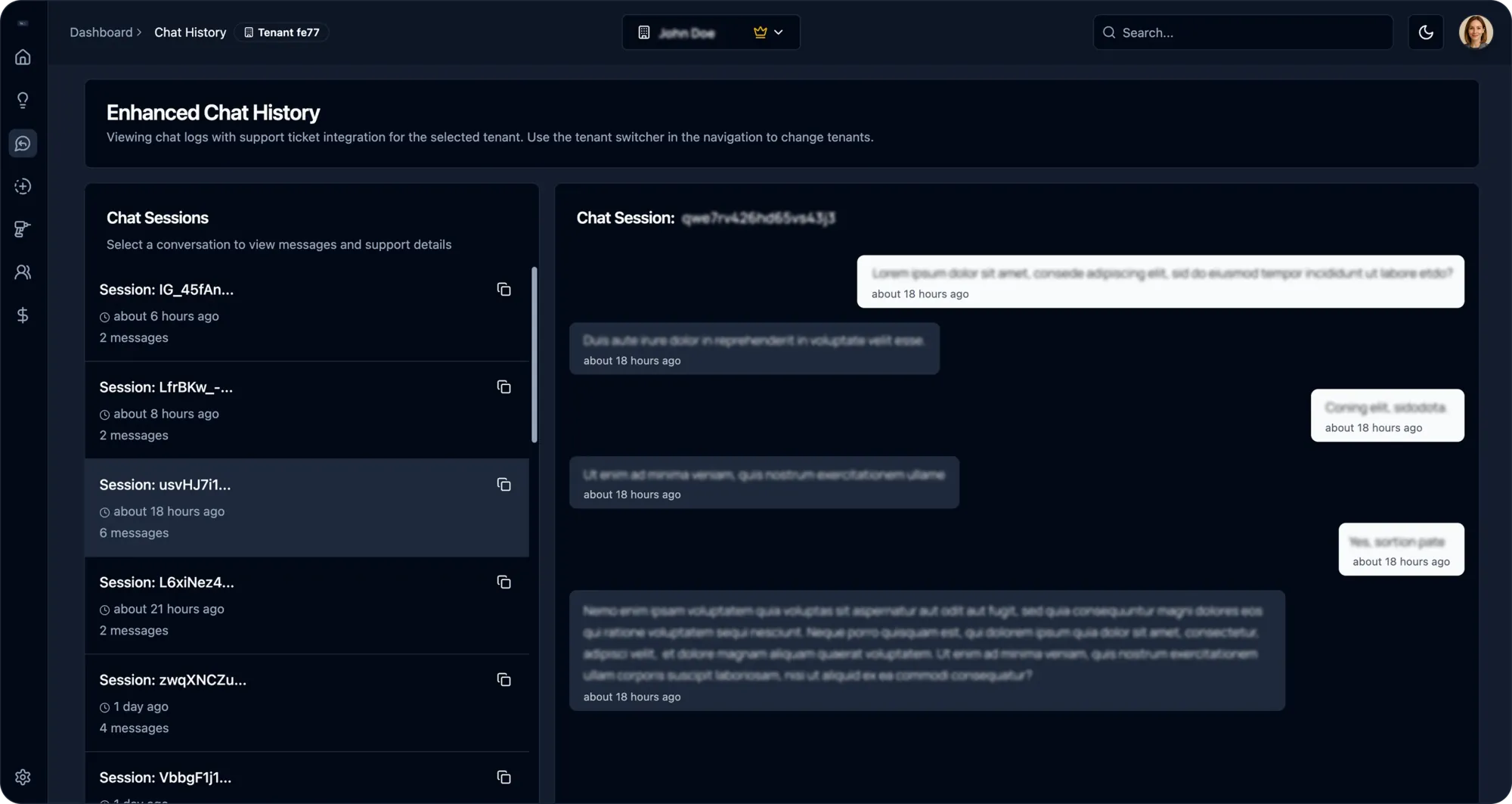 WAI Systems' dashboard showing user's conversation with AI assistant
